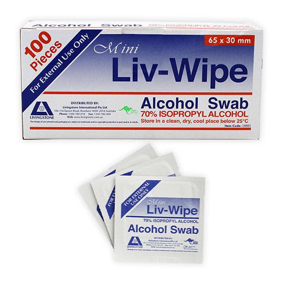 Alcohol Prep Swabs — 100 Pack