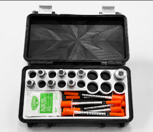 18-Vial Peptide Storage Case — 6 × 10mL + 12 × 3mL